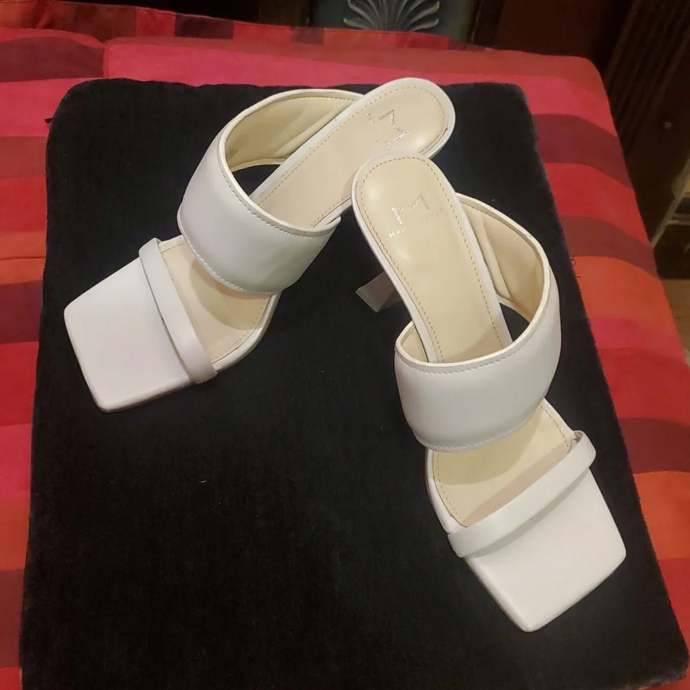 Marc Fisher Cream Women's Mules - Picture 3 of 10